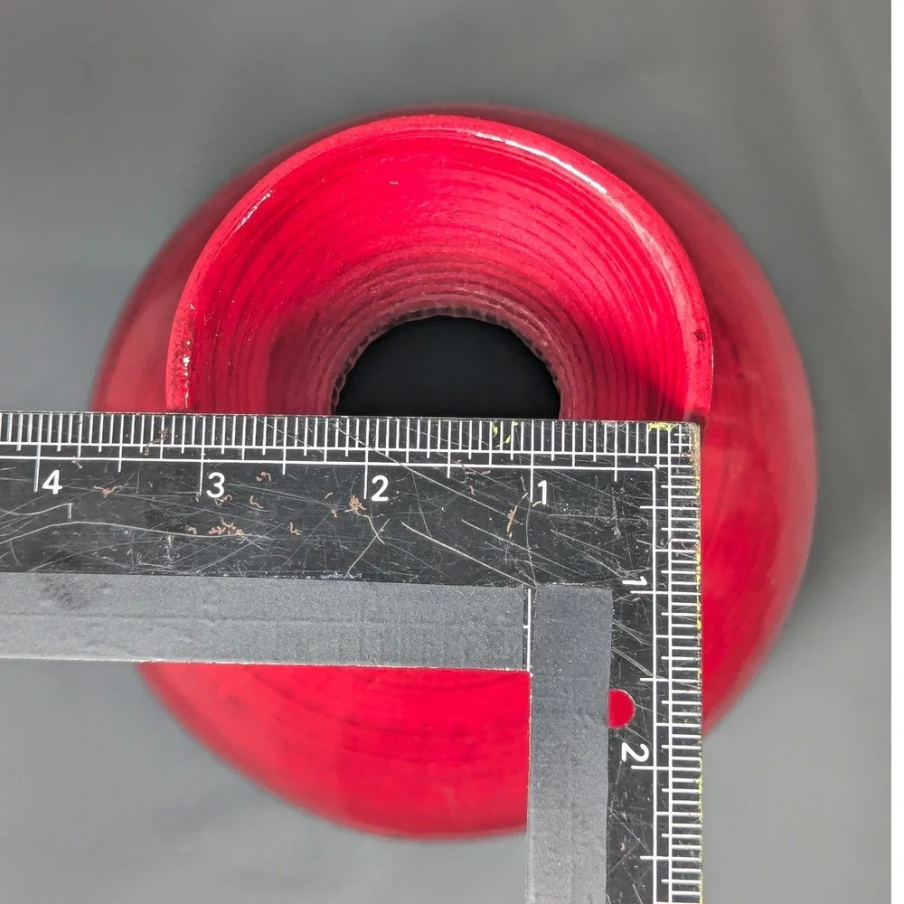 Red Glossy Lightweight Composite Vase 12in Modern Decor